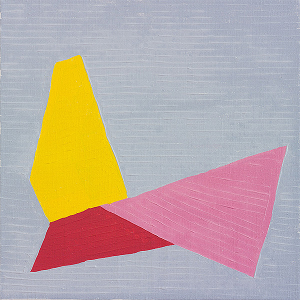 GUY YANAI<br /> Nothing (Three Shapes), 2013, oil on linen, 40 x 40 cm