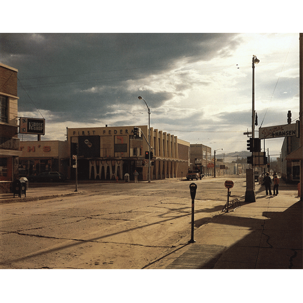 STEPHEN SHORE<br/>2nd St East and South Main Street, Kalispel, Montana, 22/8/1974, 2000, c-print, 51 x 61 cm, ed. 8