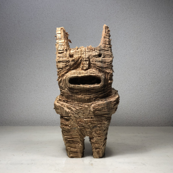 HIROSUKE YABE<br/>Untitled (co147), 2018, wood carving, unique,  34.8 x. 17.8 x 12.4 cm