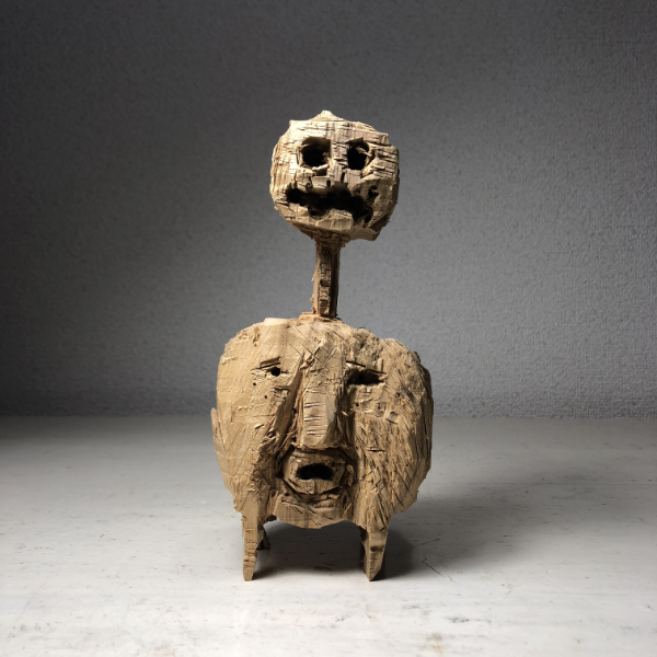 HIROSUKE YABE<br/>Untitled (co116), 2018, wood carving, unique,  19,6 x 9,5 x 7,9 cm cm