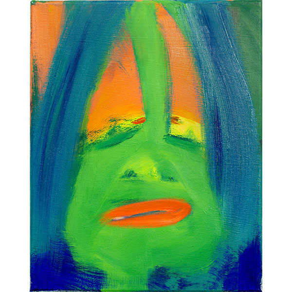 ANETA KAJZER<br/>Schmunzelmonster, 2020, oil on canvas, 40 x 32 cm