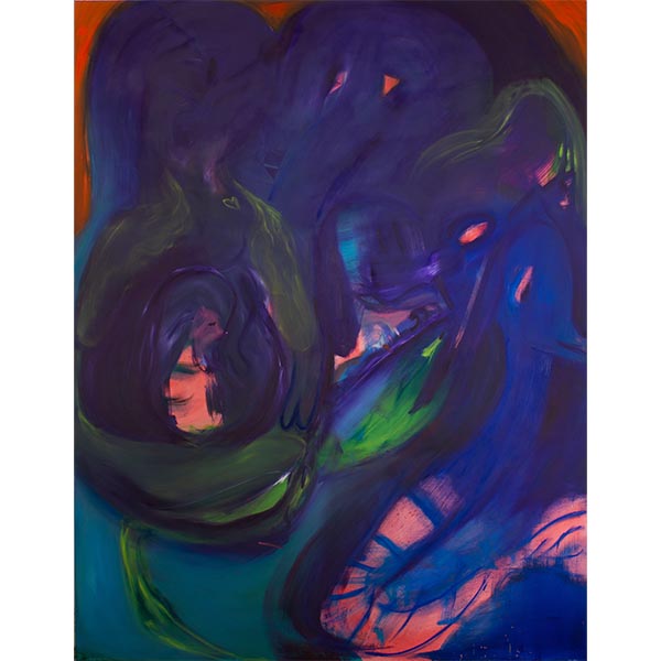 ANETA KAJZER<br>Du Hund, 2019, oil on canvas, 240 x 185 cm