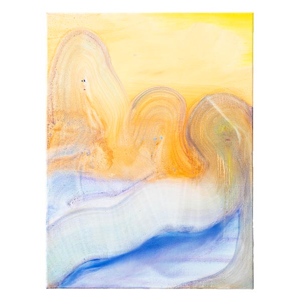 ANETA KAJZER<br/>Berge Haare Flüsse, 2022, oil on canvas, 80 x 60 cm