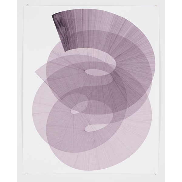 THOMAS TRUM<br/>LoopingLine #64, 2022, Acrylic on paper, 104 x 84 cm