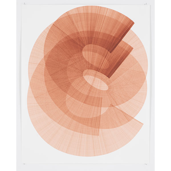 THOMAS TRUM<br/>LoopingLine #60, 2022, Acrylic on paper, 104 x 84 cm