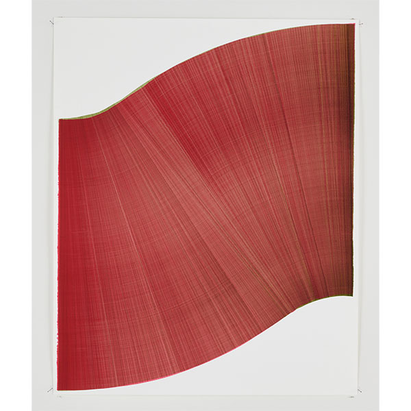 THOMAS TRUM<br/>Duotone Shaped Line #13, 2023, Acrylic on paper, 104 x 84 cm
