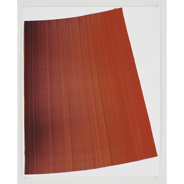 THOMAS TRUM<br/>Duotone Shaped Line #12, 2023, Acrylic on paper, 104 x 84 cm