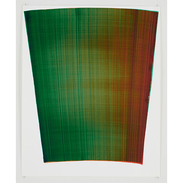 THOMAS TRUM<br/>Duotone Shaped Line #11, 2023, Acrylic on paper, 104 x 84 cm