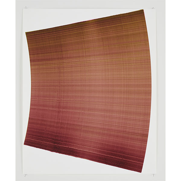 THOMAS TRUM<br/>Duotone Shaped Line #9, 2023, Acrylic on paper, 104 x 84 cm