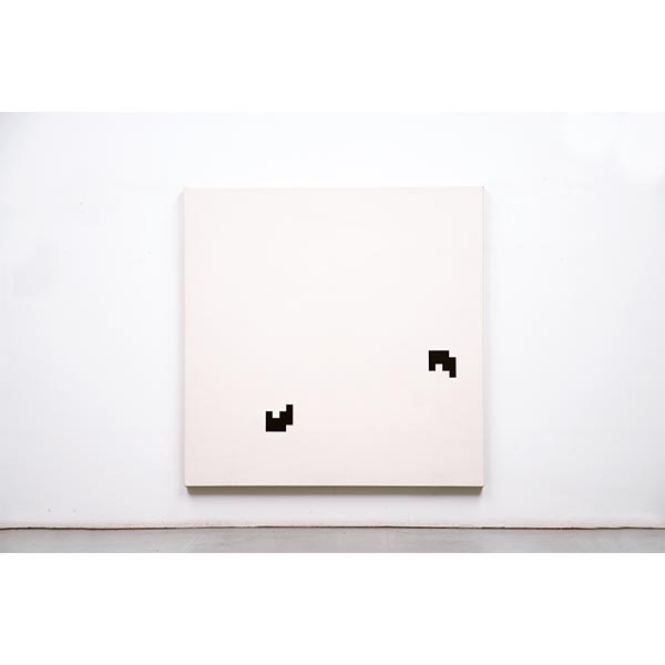 DIET SAYLER<br/>Duett , 1991, Zufallsbild, acrylic on canvas on wood, 150 x 150 cm