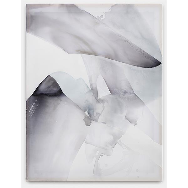 NATASCHA SCHMITTEN<br />Aurula VI, 2022, ink and oil on nylon, 130 x 100 cm