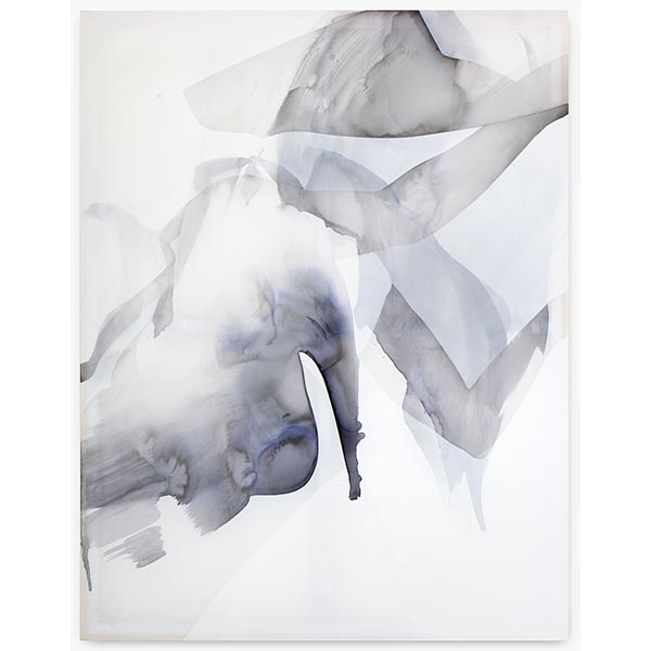 NATASCHA SCHMITTEN<br />Aurula III, 2020, ink and oil on nylon, 220 x 170 cm