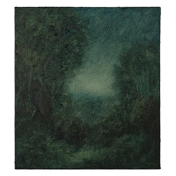 JÖRG KRATZ<br>sleepy August dawn, 2023, oil on canvas, 20 x 18 cm