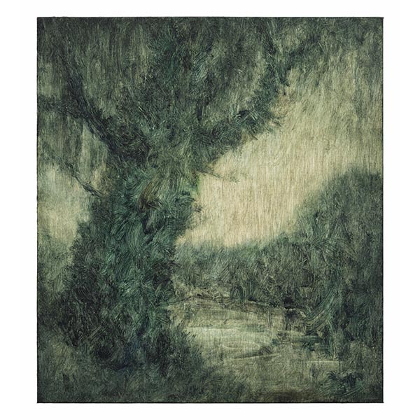 JÖRG KRATZ<br>the breathless tree, 2022, oil on canvas, 29 x 26 cm