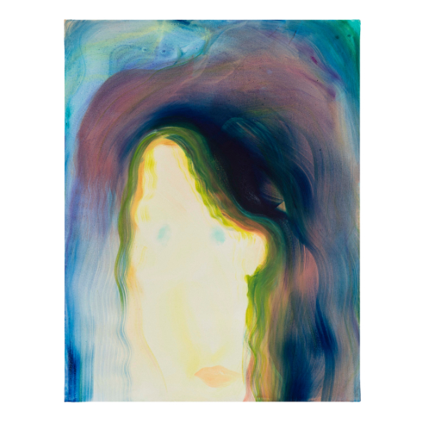 ANETA KAJZER<br/>Dauerwelle, 2022, oil on canvas, 90 x 70 cm