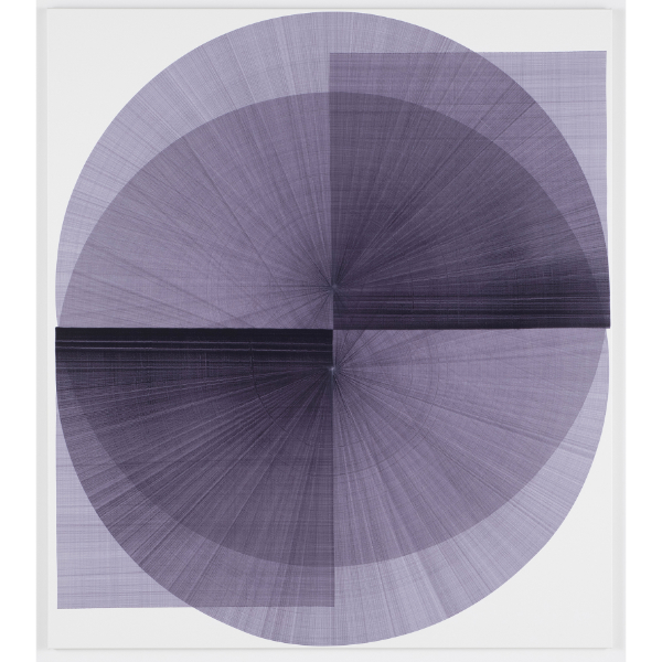 THOMAS TRUM<br />Two Purple Lines #30, 2022, Acrylic on canvas, 170 x 150 cm