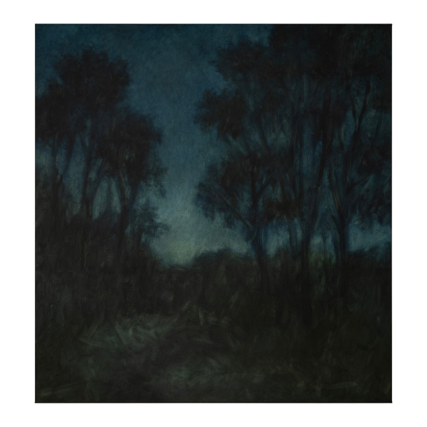 JÖRG KRATZ<br>le jardin bleu, 2022, oil on canvas, 170 x 160 cm