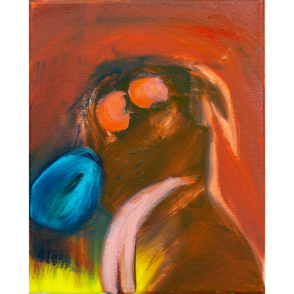 ANETA KAJZER<br>Hundsmüde, 2020, oil on canvas, 40 x 32 cm