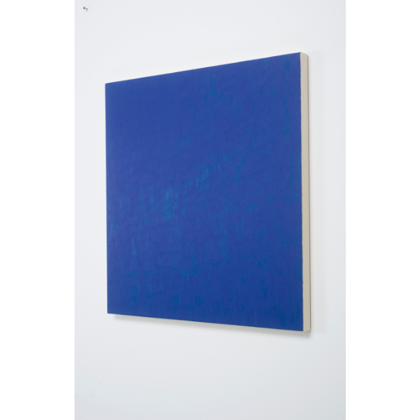 MARCIA HAFIF<br/>Red Painting: Heliogen Blue, April 4, 2000, oil on canvas, 81 x 81 cm